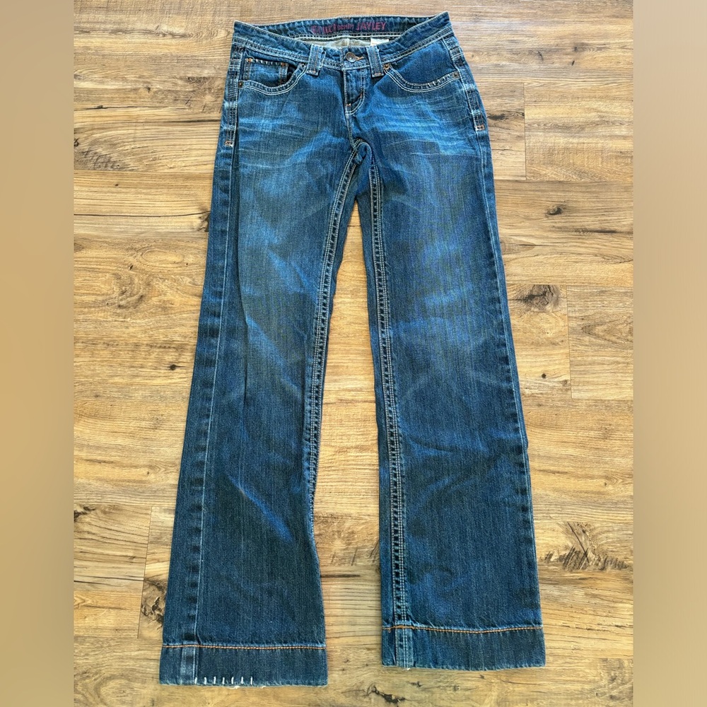 Size 27 Cruel Denim dark wash, wide leg jeans